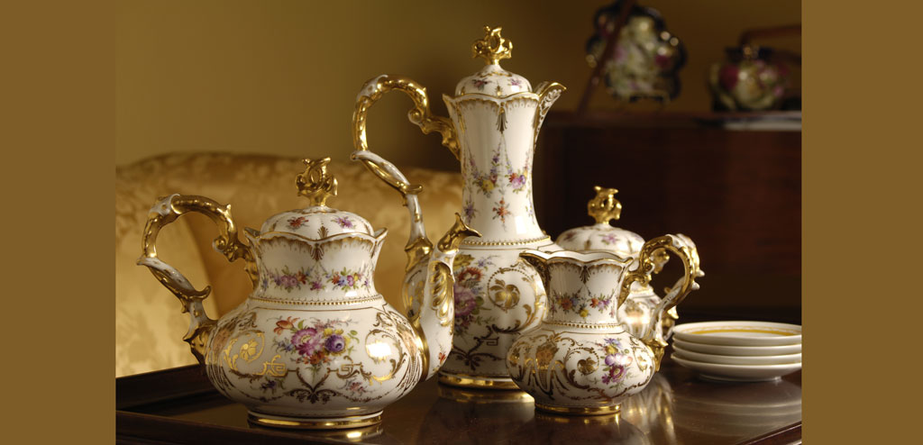 antique porcelain tea set