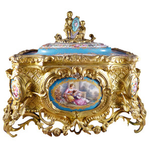 Sevres Gilt Bronze and Porcelain Box