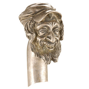 Judaica Silver Cane Handle