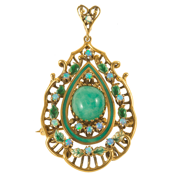 Gold and Enamel Pendant