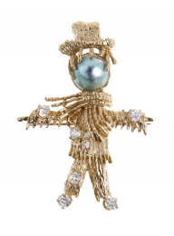 Gold Scarecrow Pin