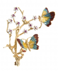 18k Gold Butterfly Pin