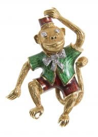 Gold Monkey Pin