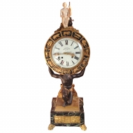 Bronze and Ivory Mantel Clock