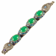 Chinese Silver Enamel Bracelet