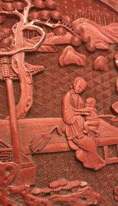 19th Century Cinnabar Carving